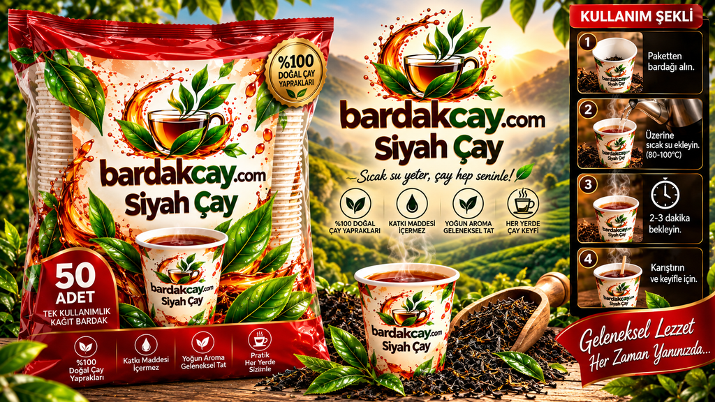 Bardakçay Siyah Çay - 50'li Hazır Bardak Çay